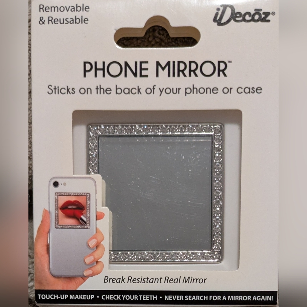 Silver Phone Mirror Cover
